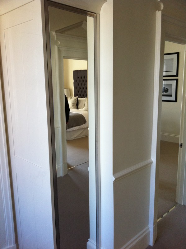 Full-length wardrobe mirror fitted in Brent Cross home
